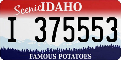 ID license plate I375553