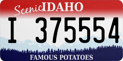 ID license plate I375554