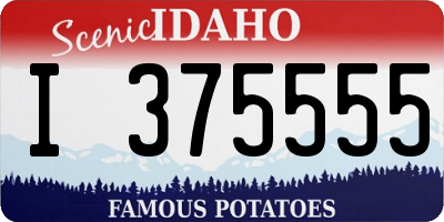 ID license plate I375555