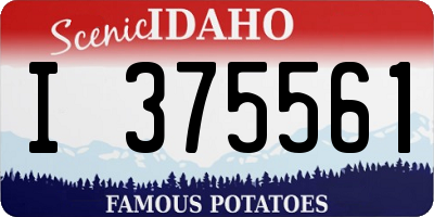 ID license plate I375561