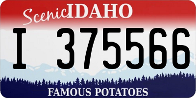ID license plate I375566