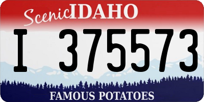 ID license plate I375573