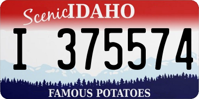 ID license plate I375574