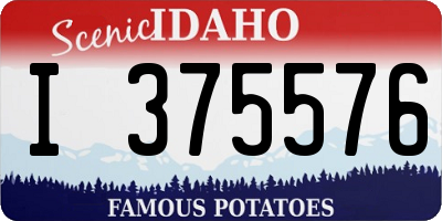 ID license plate I375576