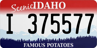 ID license plate I375577