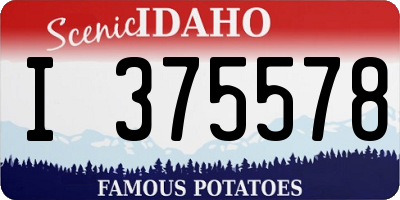 ID license plate I375578
