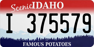 ID license plate I375579
