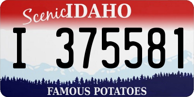 ID license plate I375581