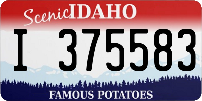 ID license plate I375583