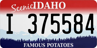 ID license plate I375584