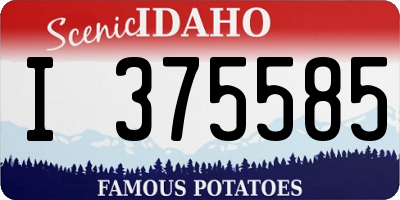 ID license plate I375585