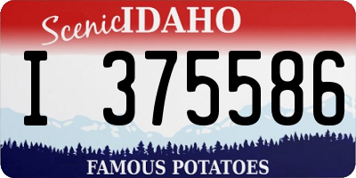 ID license plate I375586