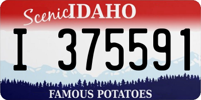 ID license plate I375591