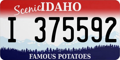 ID license plate I375592
