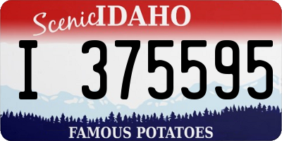 ID license plate I375595