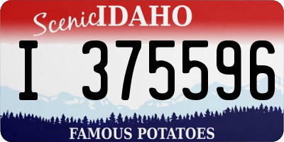 ID license plate I375596