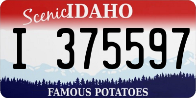 ID license plate I375597