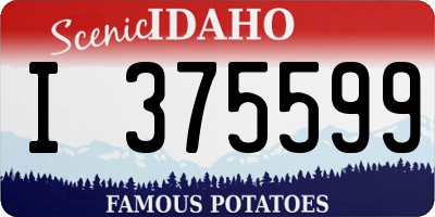 ID license plate I375599