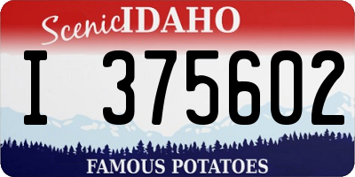 ID license plate I375602