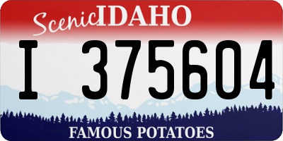 ID license plate I375604