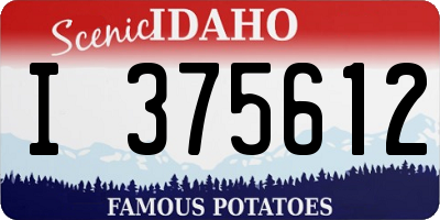 ID license plate I375612