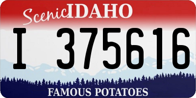 ID license plate I375616