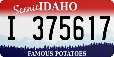 ID license plate I375617