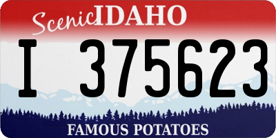 ID license plate I375623
