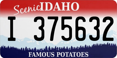 ID license plate I375632