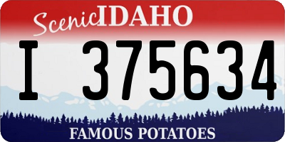 ID license plate I375634