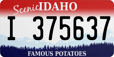 ID license plate I375637