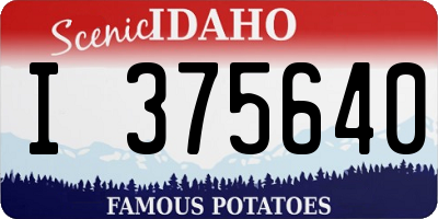ID license plate I375640