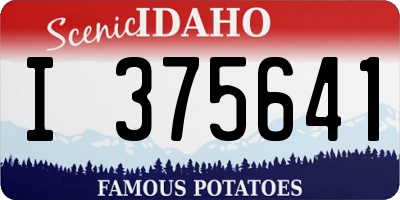ID license plate I375641