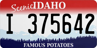 ID license plate I375642