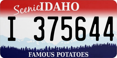 ID license plate I375644
