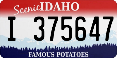 ID license plate I375647