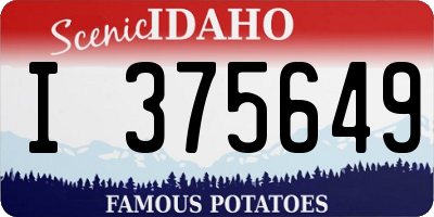 ID license plate I375649