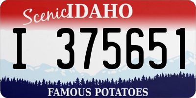ID license plate I375651
