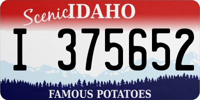 ID license plate I375652