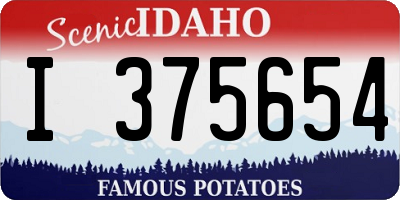 ID license plate I375654