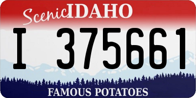 ID license plate I375661