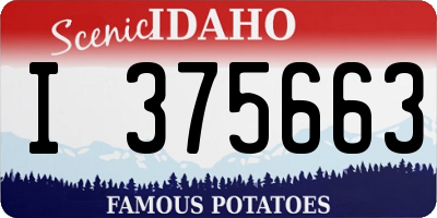 ID license plate I375663