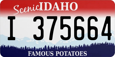 ID license plate I375664