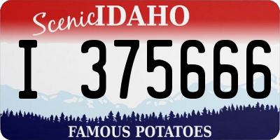 ID license plate I375666