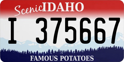 ID license plate I375667