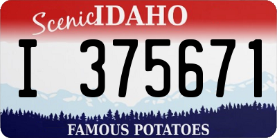 ID license plate I375671