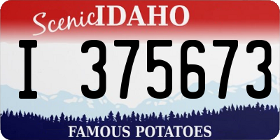 ID license plate I375673