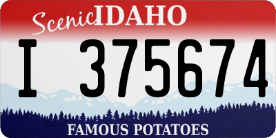 ID license plate I375674