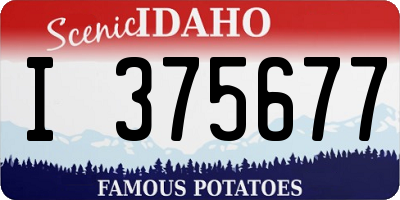 ID license plate I375677