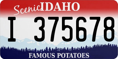 ID license plate I375678